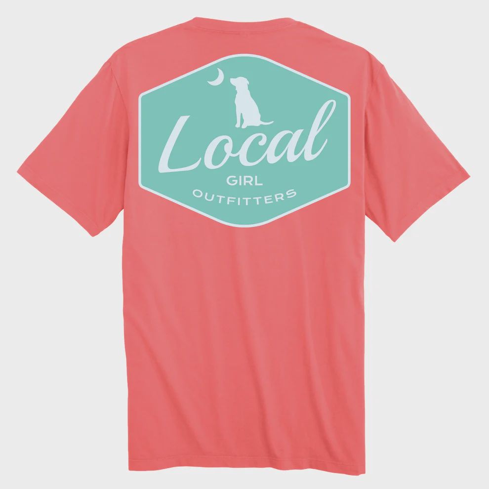 Badge Short Sleeve Tee - Coral