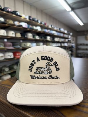 Just A Good Old Merican Dude Trucker Hat- Duck Good