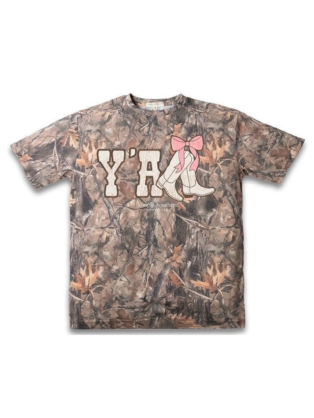 Ya'll Front Graphic Short Sleeve T- Shirt- Camo