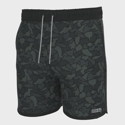 Wando Swim Trunks - Black Saltwater Camo