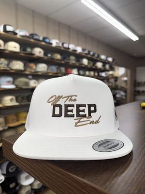 Off The Deep End Trucker Hat - White