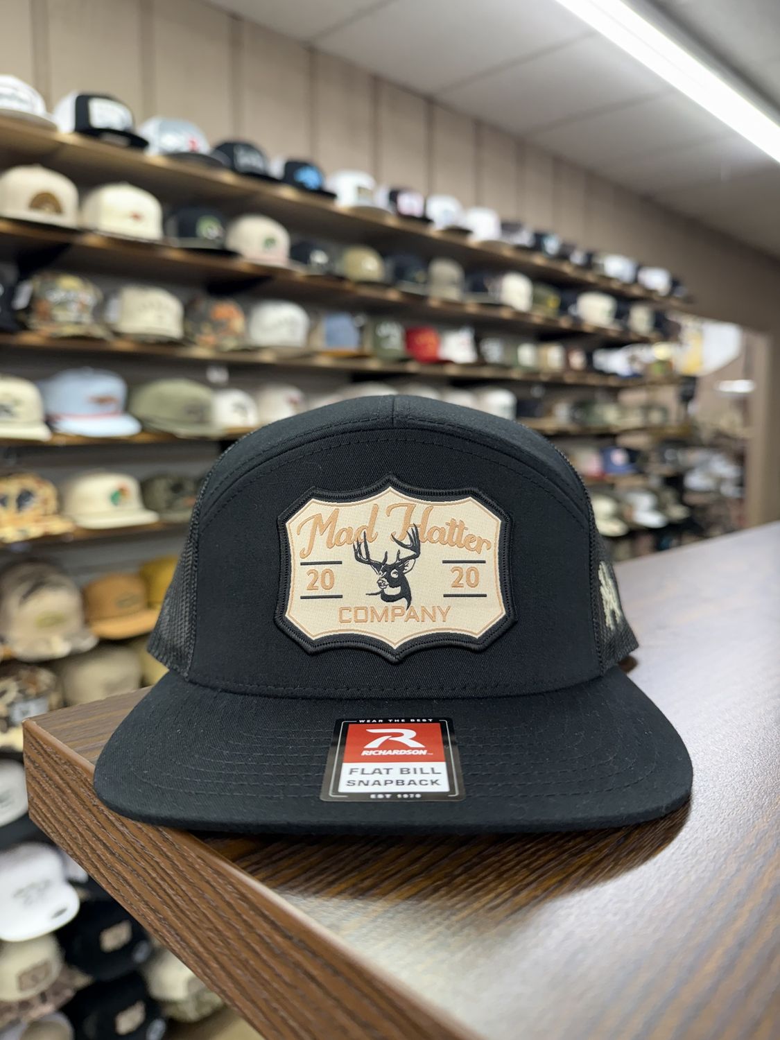 Lone Buck 7 Panel Hat - Black