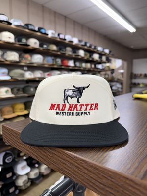 MHC Bull 7 Panel Hat - Black/Natural