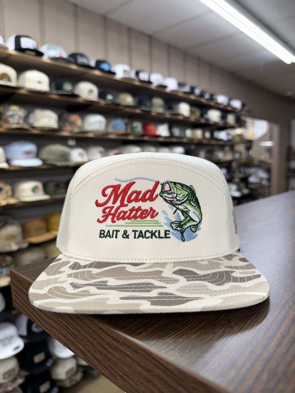 Bait &amp; Tackle 7 Panel Hat - Desert Duck Camo
