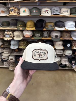 Green Head 7 Panel Hat - Black/Natural