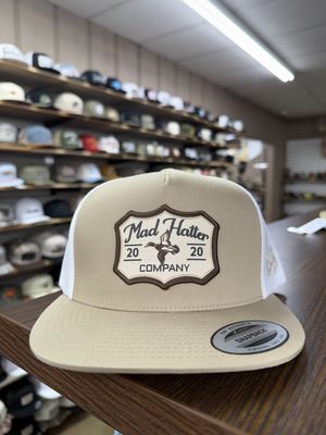 Green Head Trucker Hat - Khaki/White