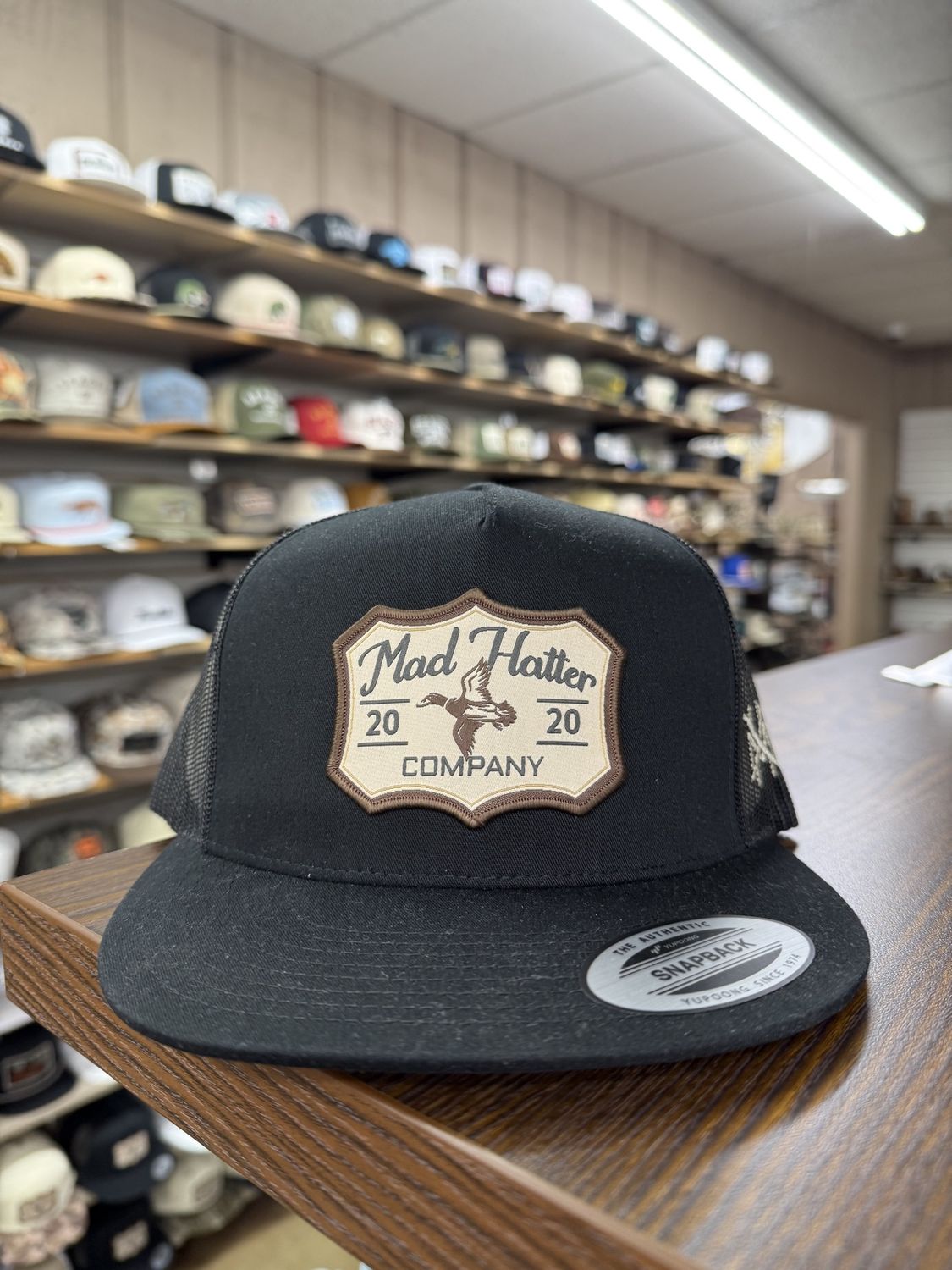 Green Head Trucker Hat - Black