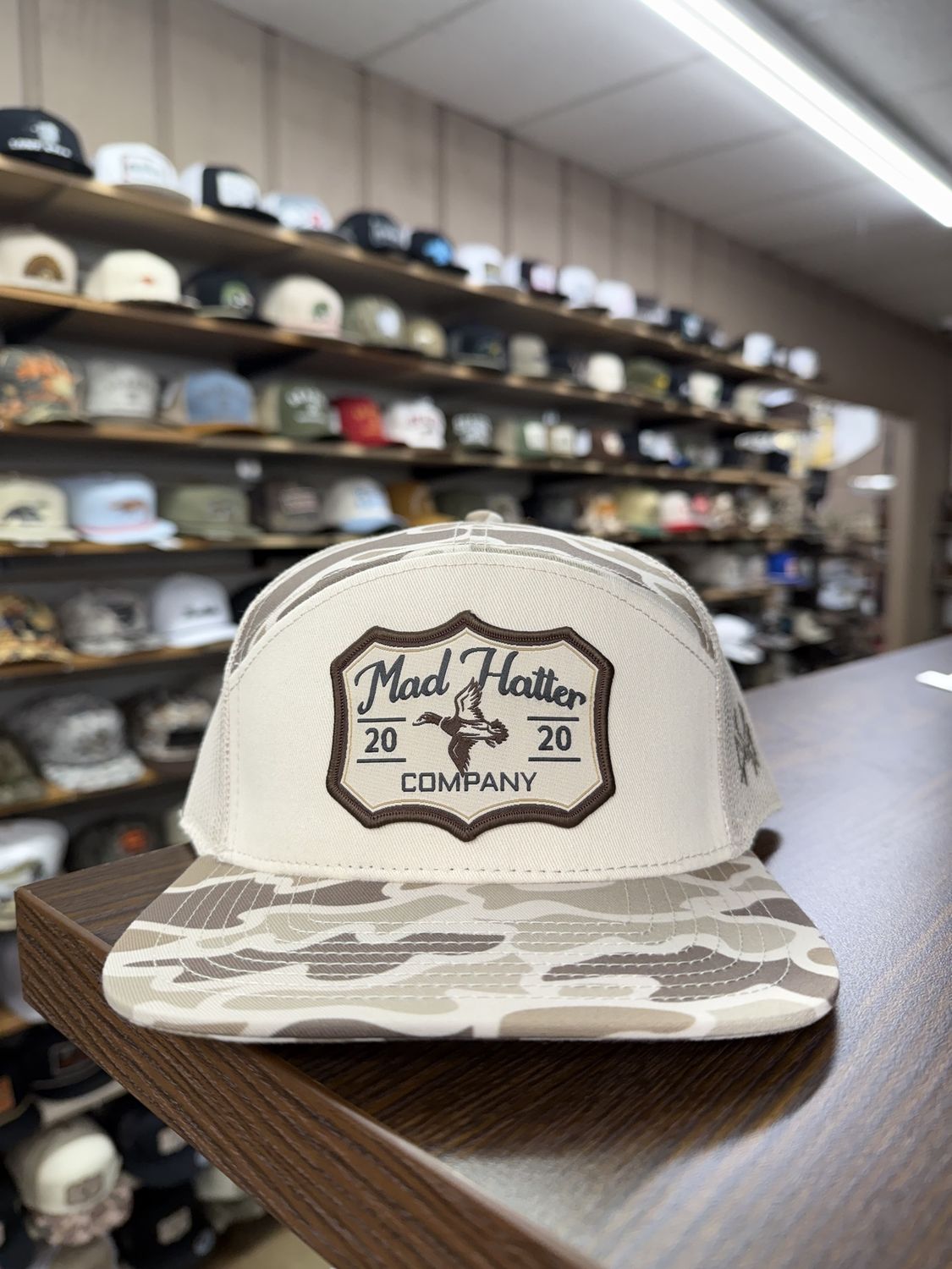 Green Head 7 Panel Hat - Desert Camo