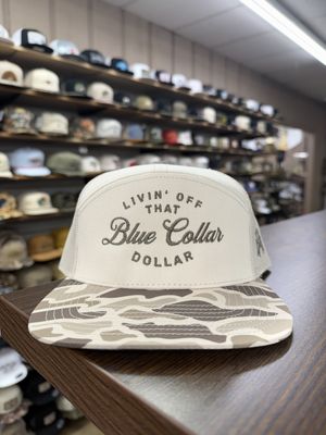 Blue Collar 7 Panel Hat - Desert Duck Camo