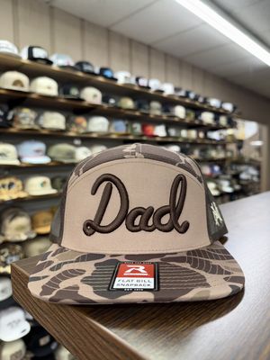 Dad 7 Panel Hat - Brown Duck Camo