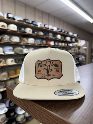 Duck Leather Patch Trucker Hat - Khaki/White