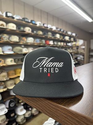 Mama Tried Ultra Trucker Hat - Black/White