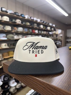 Mama Tried Ultra 7 Panel Hat - Black/Natural