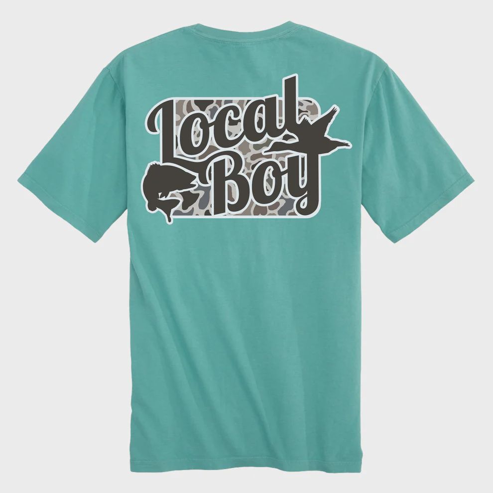 Youth Open Season Localflage Short Sleeve Tee - Seafoam