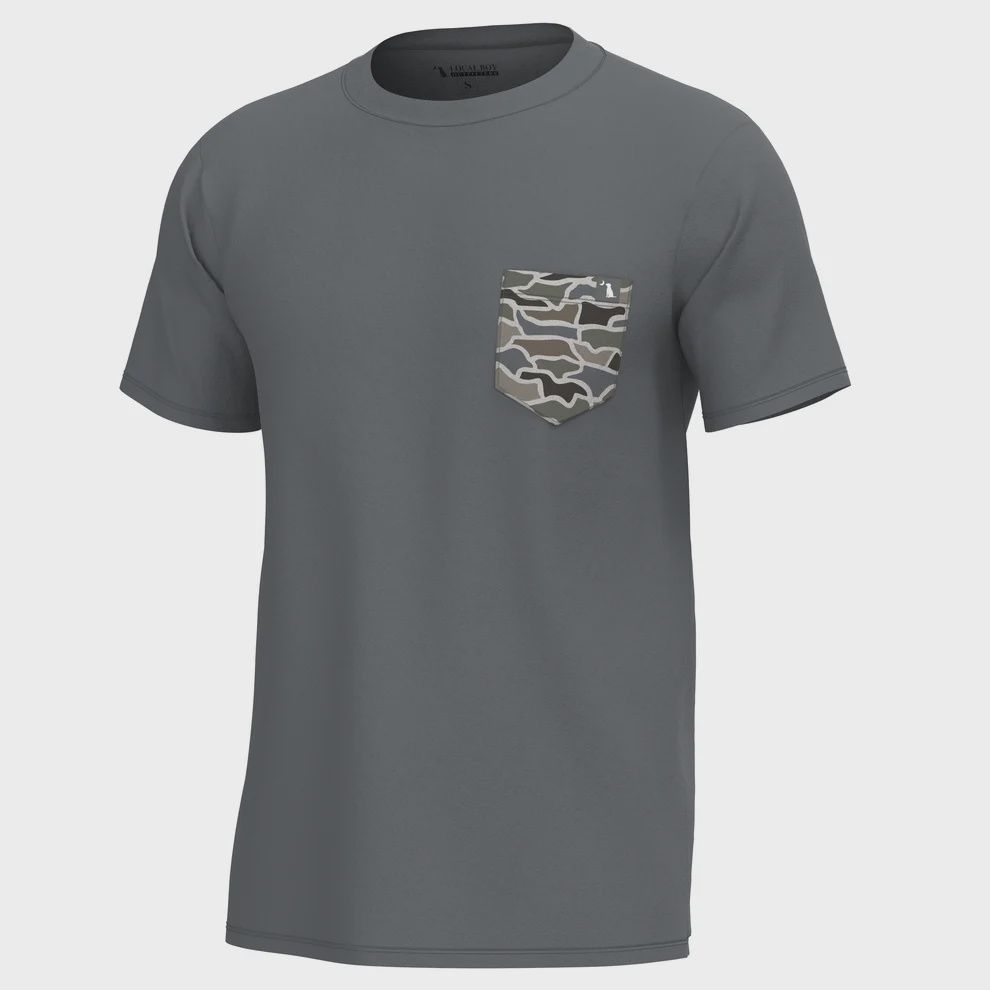 Youth Short Sleeve Heather Blend Crew - Graphite/Cool Oak LCF