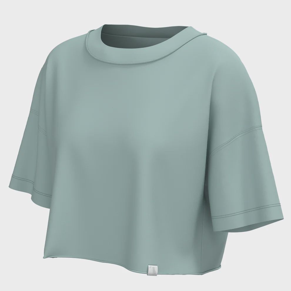 Youth Boxy Crop Short Sleeve Tee - Jade