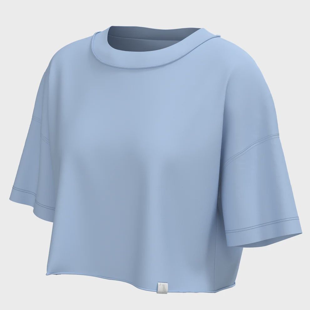 Youth Boxy Crop Short Sleeve Tee - Periwinkle