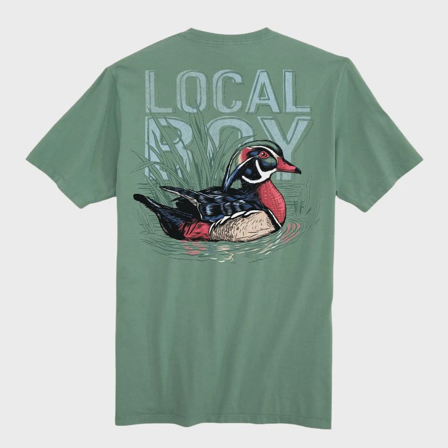 Toddler Wood Duck Short Sleeve Tee - Light Green