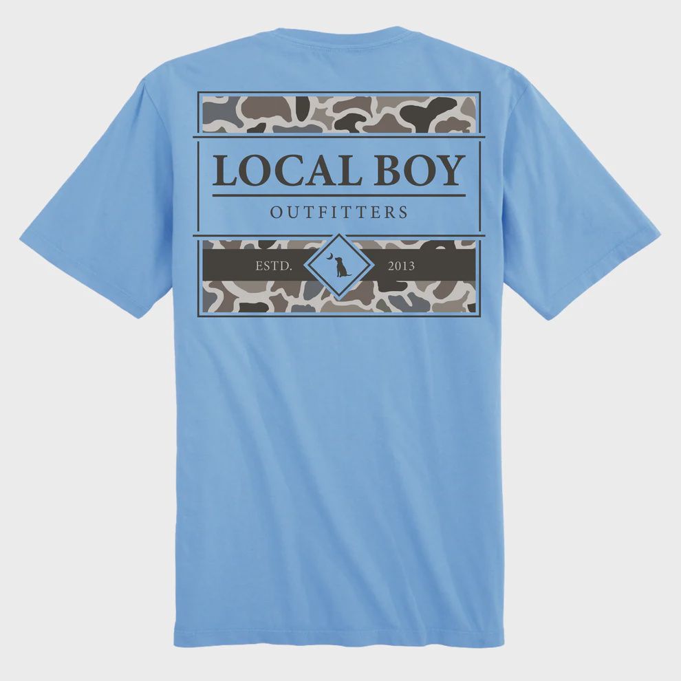 Toddler LCF Framed Fill Short Sleeve Tee - Washed Denim