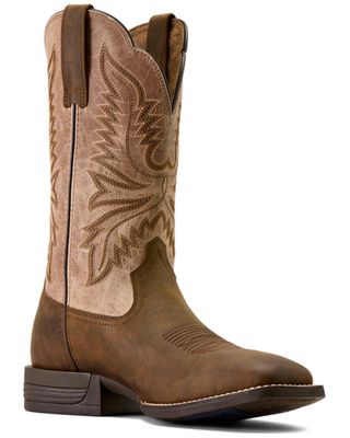 Brush Creek Square Toe Western Boot - Aged Tan