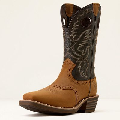 Heritage Roughstock Square Toe Cowboy Boot - Brown