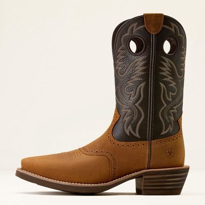 Heritage Roughstock Square Toe Cowboy Boot - Brown