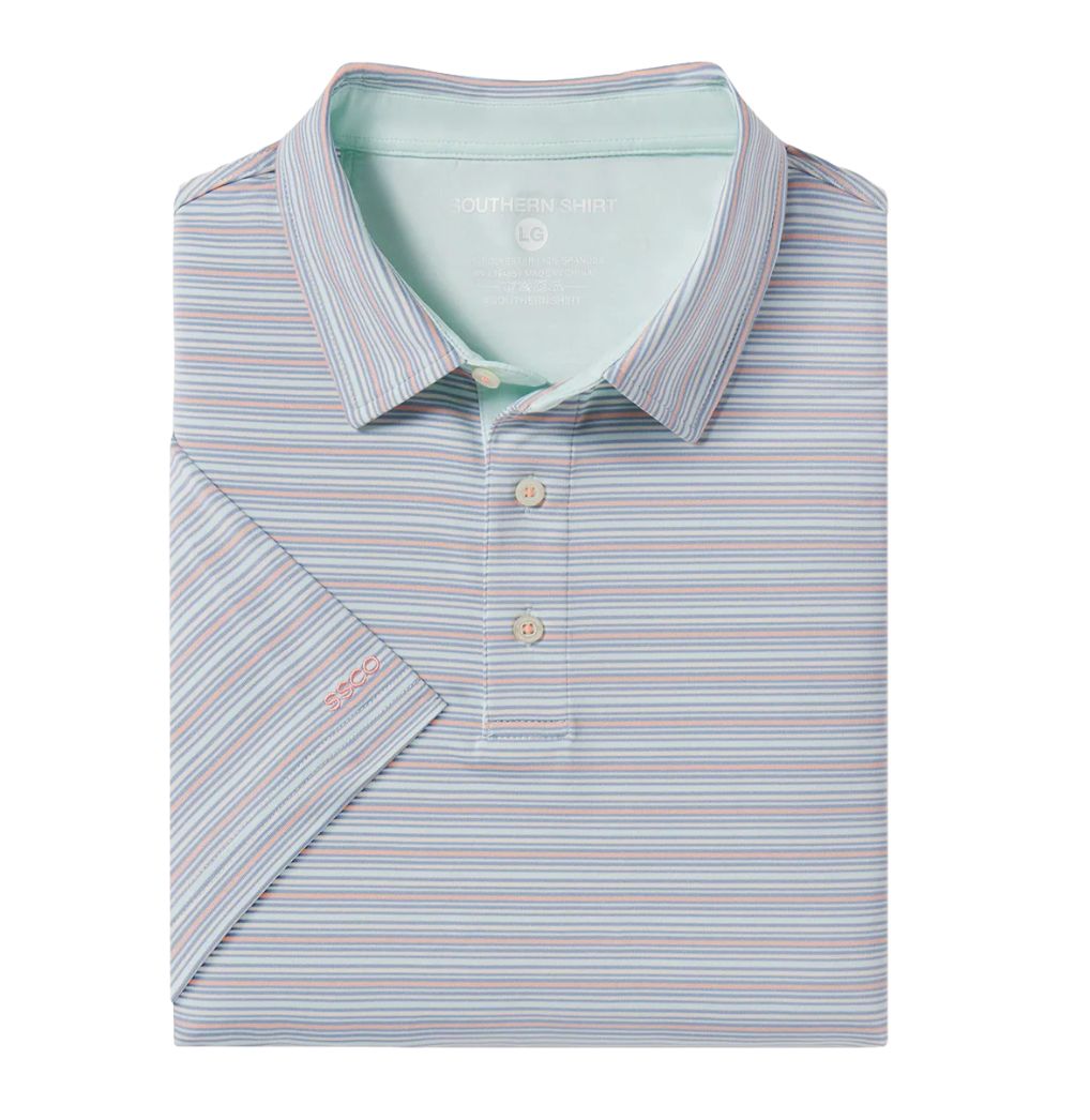 Sawgrass Stripe Polo - Blue Dream