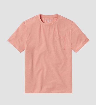 Max Comfort Short Sleeve Pocket Tee - Coral Sky