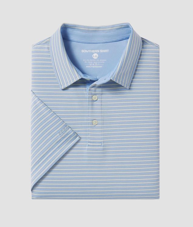 Scoreboard Stripe Polo - Tidewater