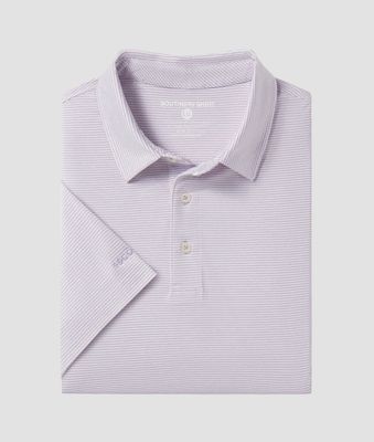 Heather Madison Stripe Polo - Orchid Petal