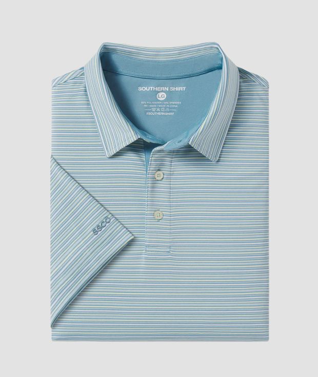 Sawgrass Stripe Polo - Maui Lime