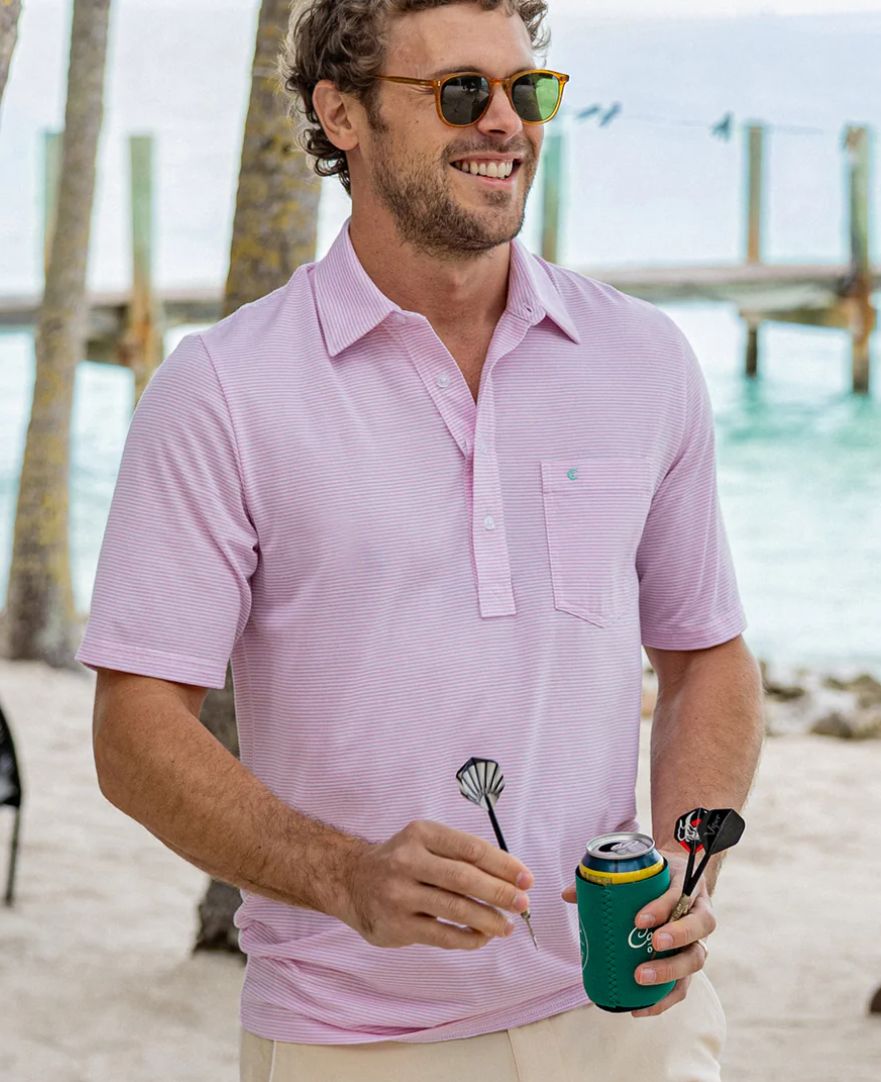 Performance Sport Range Polo - Hobby Stripe - Pink