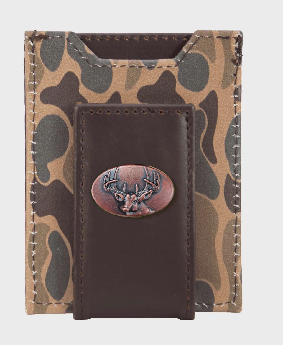 Old School Camo Front Pocket Wallet - Buck