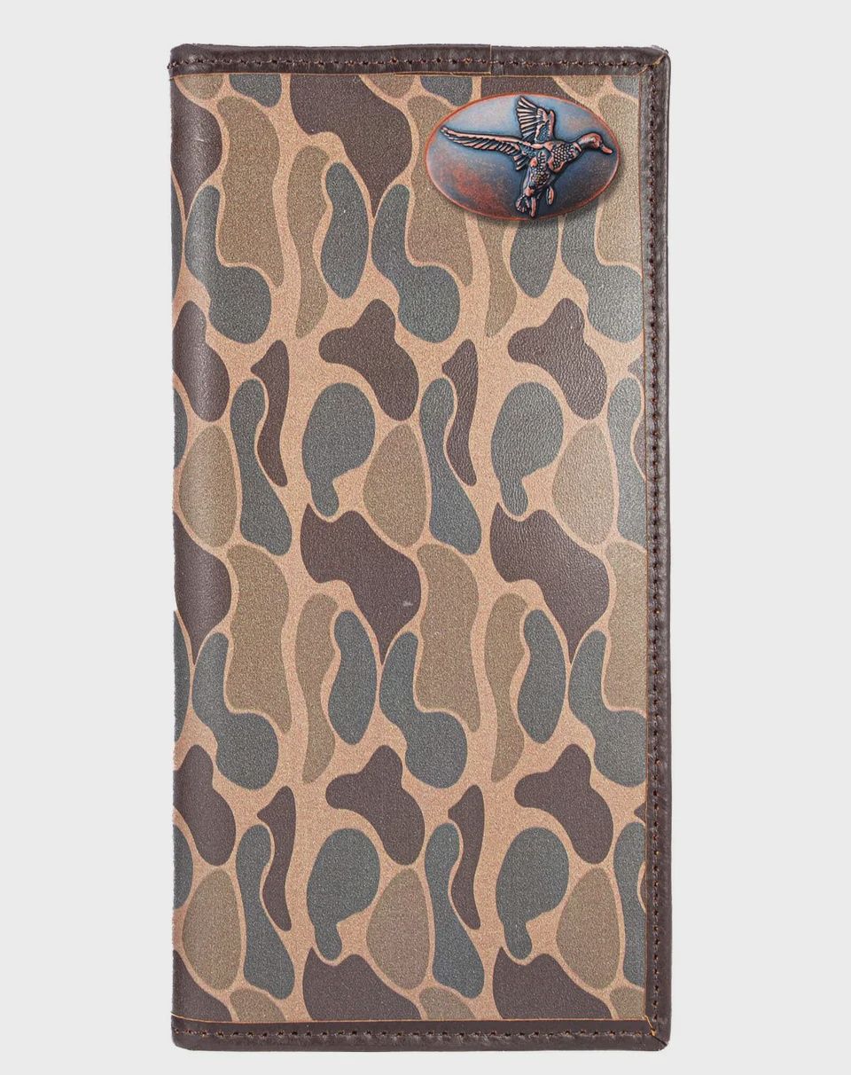 Old School Camo Secretary Wallet - Mallard