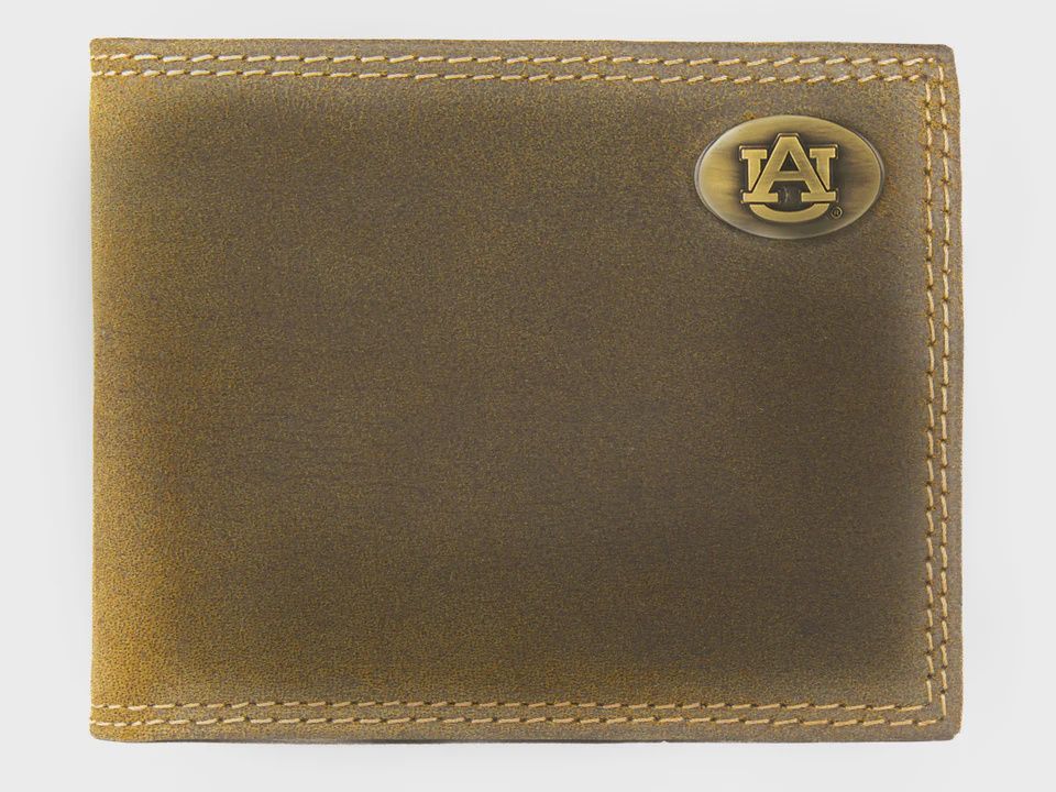 Vintage Tan Bifold Wallet - Auburn