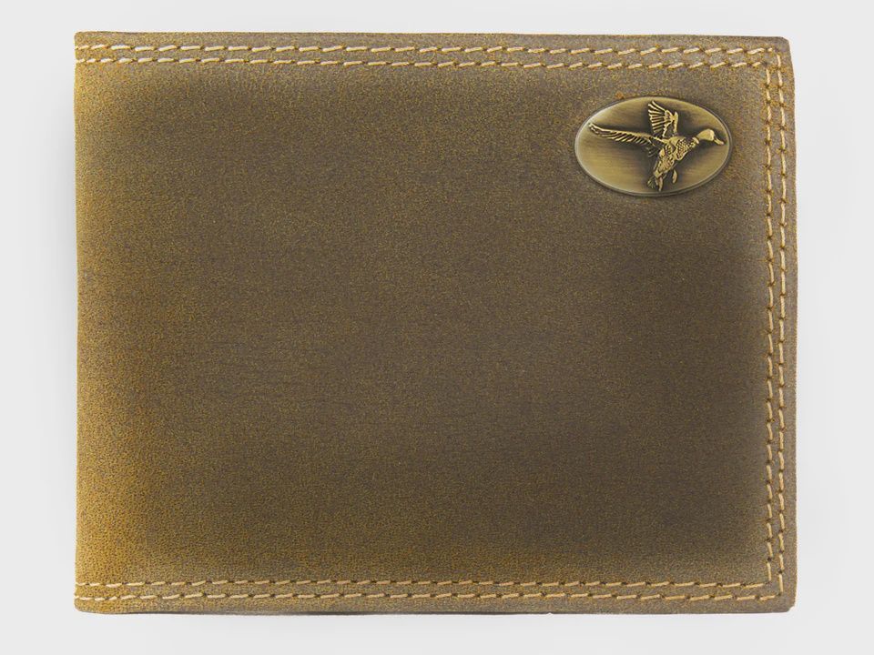Vintage Tan Bifold Wallet - Mallard
