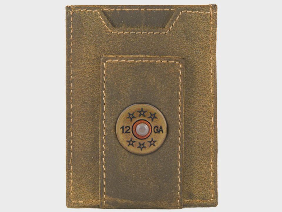 Vintage Tan Front Pocket Wallet - Shot