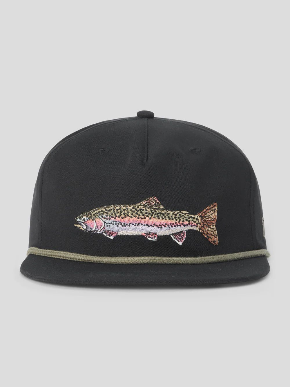 Rainbow Trout Rope Hat - Black