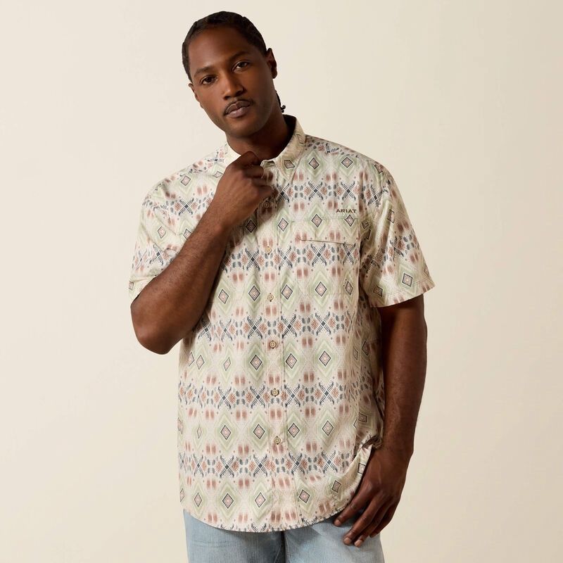Men's Printed VentTEK Outbound Classic Fit Shirt - Moonbeam