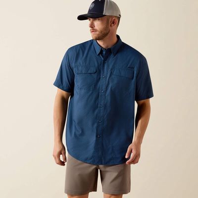 Men's Printed VentTEK Outbound Classic Fit Shirt - Dark Denim Navy