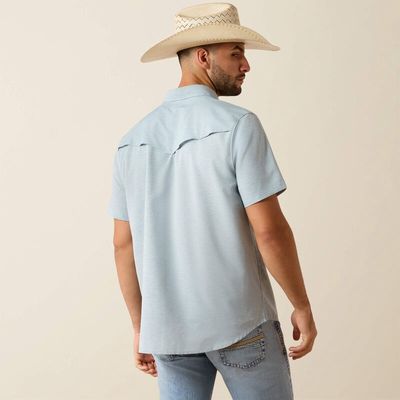 Men's VentTEK Western Fitted Shirt - Blue Heather