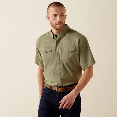 Men's Western VentTEK Classic Fit Shirt - Deep Lichen Green