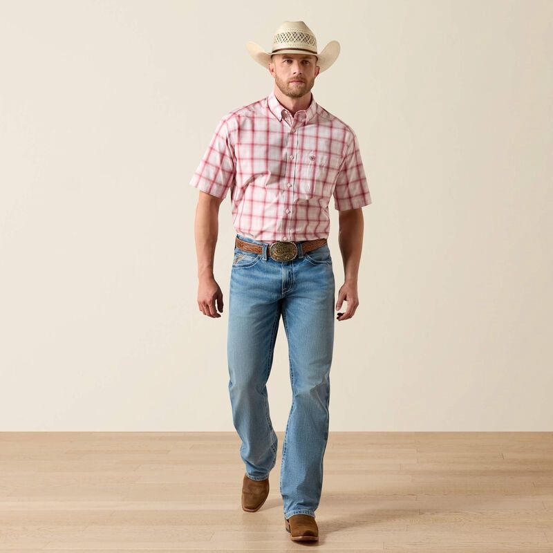 Men's Pro Series Tully Classic Fit Shirt - Peach Plaid