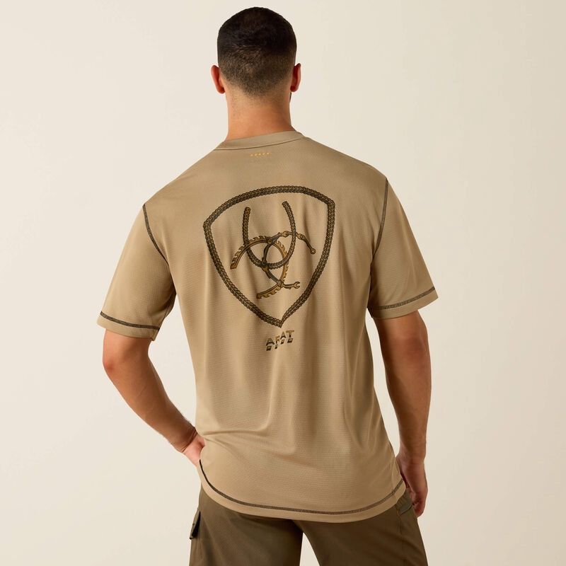 Men's Rebar Heat Fighter Tool Tee Shirt - Greige