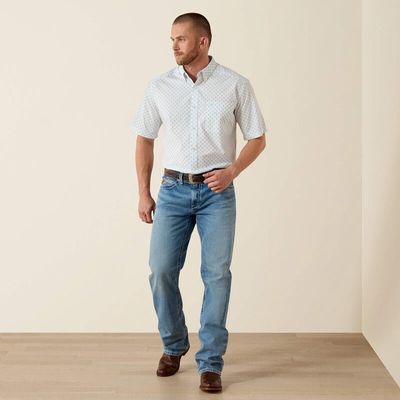 Men's Packert Classic Fit Shirt - White Medallion