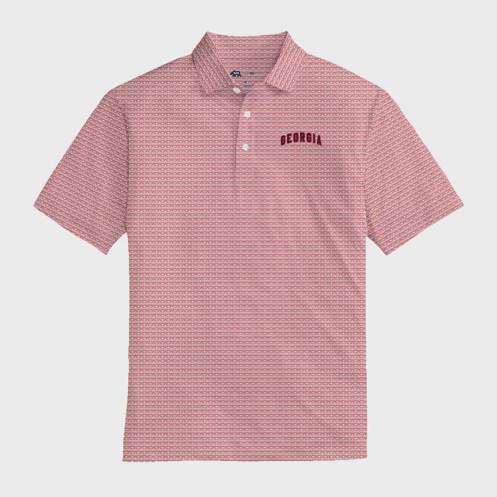 UGA Arches Printed Performance Polo - White