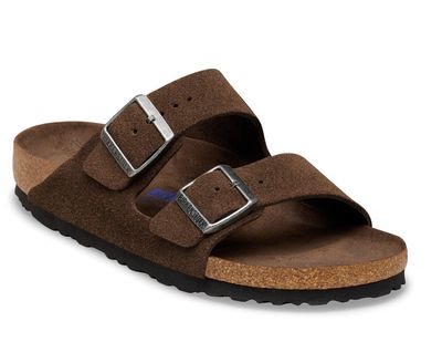 Arizona Soft Footbed Suede Leather Narrow Sandal - Carafe Tonal