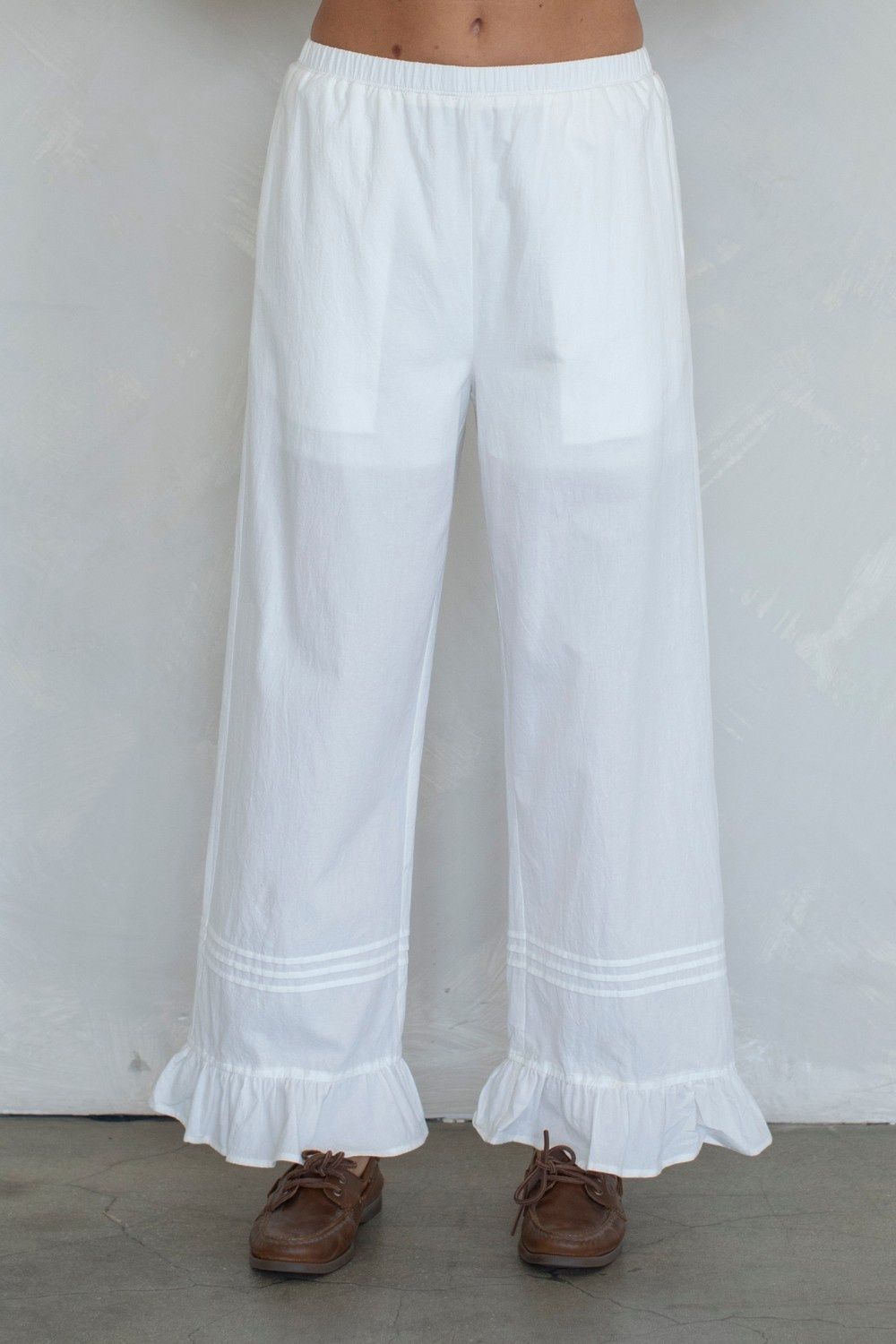 Just Sweet Ruffle Pants - Ivory