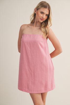 A Part Of You Strapless Mini Dress - Orchid Pink