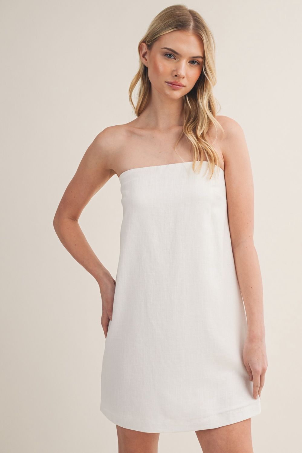 A Part Of You Strapless Mini Dress - White